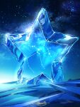  absurdres artist_name constellation highres ice night night_sky no_humans original outdoors sagittarius_(constellation) scenery sky smile_(qd4nsvik) star_(sky) star_(symbol) starry_sky 