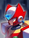  1boy absurdres android armor blonde_hair blue_eyes buzzsaw_(6631455) forehead_jewel helmet highres long_hair male_focus mega_man_(series) mega_man_x_(series) ponytail robot shoulder_armor solo upper_body zero_(mega_man) 