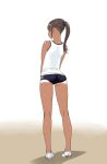  dark_skin gym_uniform original poin_(pixiv) ponytail solo tan tanline 