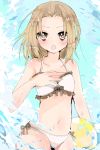  ball beachball bikini brown_eyes brown_hair ichi_(antonym) kyouyama_anna shaman_king short_hair splash swimsuit 