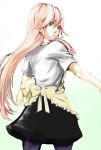  edo_ryuu highres long_hair pantyhose pink_hair takanashi_kotori takanashi_souta trap waitress working!! 