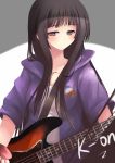  black_eyes black_hair casual dreamlight2000 guitar highres hoodie instrument k-on! long_hair no_thank_you no_thank_you! 