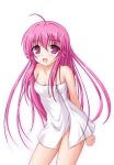  asakura_ryou_(minazukitei) highres long_hair naked_towel pink_eyes pink_hair towel yui_(angel_beats!) 