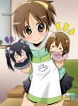  brown_eyes brown_hair hand_puppet hirasawa_ui hirasawa_yui k-on! nakano_azusa nukunuku ponytail puppet short_hair 