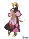  1girl animal_ears animal_hands atelier-moo breasts brown_hair cat_ears cat_girl cat_tail cloak feline_sora full_body gloves green_eyes large_breasts multicolored_hair paw_gloves short_hair skirt solo standing streaked_hair tail wizards_symphony 