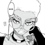  absurdres dark-skinned_female dark_skin gachiakuta glasses highres reading semiu_(gachiakuta) short_hair urana_kei 
