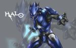  armor elite energy_sword halo_(game) highres nishiumi_yuuta no_humans open_mouth power_suit sangheili solo sword weapon zoom_layer 