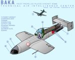  ? airplane bad_id betty bomb bomber cherry_blossoms cirno cross-section defcon-1 english engrish glider military mitsubishi_g4m ohka_(weapon) ranguage rocket simple_background touhou world_war_ii wwii ⑨ 