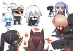  1boy 6+girls akagi_(azur_lane) anya_(spy_x_family) anya_(spy_x_family)_(cosplay) atsuko&#039;s_grin_(meme) azur_lane black_hair brown_hair camera commander_(azur_lane) cosplay essex_(azur_lane) fat_man_(fallout) food hat meme multiple_girls popcorn purple_hair roon_(azur_lane) sailor_hat sovetsky_soyuz_(azur_lane) sovetsky_soyuz_(skyfall_agent)_(azur_lane) spy_x_family tagme taihou_(azur_lane) tb_(azur_lane) tripod white_hair whitter 