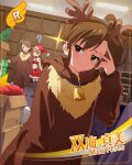 brown_hair character_name dress futami_mami idolmaster_million_live!_theater_days long_hair smile violet_eyes