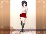  aizawa_kotaroh boots half_pixels_carving miniskirt original skirt wallpaper 