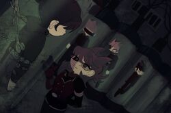  5boys animification antenna_hair black_sclera brown_hair burn_scar cigar colored_sclera commentary cyborg dual_persona dutch_angle edd_(eddsworld) eddsworld flipped_hair future_matt_(eddsworld) future_tom_(eddsworld) green_hoodie hair_ears hashtag-only_commentary head-mounted_display holding holding_cigar hood hood_down hoodie indoors male_focus matt_(eddsworld) mechanical_arms mismatched_sclera multiple_boys orange_hair prosthesis prosthetic_arm prototype_design red_eyes red_leader_(eddsworld) scar short_hair single_mechanical_arm spiky_hair stasis_tank the_beginning_and_the_friend tom_(eddsworld) tord_(eddsworld) whalebone_(muffinsuki) 