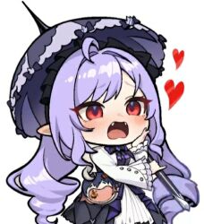 1girl lavender_hair long_hair open_mouth parasol pointy_ears vivian_(zenless_zone_zero) vivian_banshee zenless_zone_zero