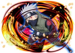  1boy black_boots black_gloves black_mask black_pants black_shirt boots fingerless_gloves forehead_protector gloves grey_hair hatake_kakashi konohagakure_symbol looking_at_viewer mask mouth_mask naruto_(series) naruto_shippuuden:_ultimate_ninja_blazing official_art one_eye_closed open-toe_boots pants red_eyes scar scar_across_eye scar_on_face sharingan shirt short_hair solo 
