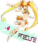  blonde_hair cure_sunshine futari_wa_precure heartcatch_precure! high_heels long_hair magical_girl midriff myoudouin_itsuki navel orange_dress outstretched_arms precure shoes skirt smile solo spread_arms standing_on_one_leg taira title_drop twintails very_long_hair white_background wrist_cuffs yellow_eyes 