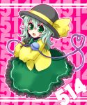  green_hair hat heart heart_of_string komeiji_koishi ryuukichi smile touhou 
