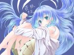  bare_shoulders blue_hair denpa_onna_to_seishun_otoko green_eyes touwa_erio tsuzuri_(itosousou) 