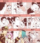  child face_hug father_and_daughter foo_fighters hanaichi_(hana13) hug jojo_no_kimyou_na_bouken kiss kuujou_jolyne kuujou_joutarou narciso_anasui translation_request young 