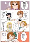  akiyama_mio black_hair blonde_hair brown_eyes brown_hair comic glasses hirasawa_yui k-on! kotobuki_tsumugi manabe_nodoka school_uniform shin_kawasaki short_hair tainaka_ritsu tears translated translation_request yamanaka_sawako 