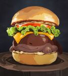  :3 absurdres burger clodsire closed_eyes closed_mouth food from_below highres no_humans pikat pokemon pokemon_(creature) simple_background tail 
