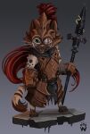 armor cat cosplay dark_souls dark_souls_(series) dark_souls_i dragon_slayer_ornstein fangs scar spear