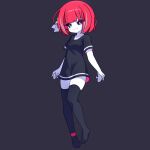  1girl closed_mouth cross_(vgne4542) full_body highres jelly_hoshiumi phase_connect red_eyes redhead short_hair simple_background smile solo 