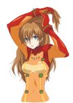  blue_eyes bodysuit brown_hair evangelion:_2.0_you_can_(not)_advance inoue_takako long_hair neon_genesis_evangelion plugsuit rebuild_of_evangelion shikinami_asuka_langley simple_background solo souryuu_asuka_langley test_plugsuit 