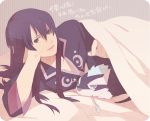  bad_id blanket grey_background long_hair lying male nashicco on_side pajamas repede tales_of_(series) tales_of_vesperia under_covers yuri_lowell 
