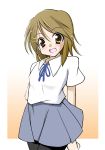  brown_eyes brown_hair hirasawa_yui iwashita k-on! pantyhose school_uniform short_hair 