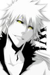  black_sclera bleach kurosaki_ichigo long_hair male masa_itsuki masaki_(logic15) shirosaki solo white_hair white_skin yellow_eyes 