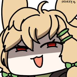  1girl animal_ears animated_gif arknights kroos_(arknights) medium_hair open_eyes rabbit_ears seseren 