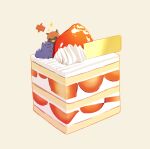  :d animalization black_eyes cake cake_slice closed_eyes commentary_request cream fang food fruit headband highres leon_(pokemon) open_mouth orange_headband pokemon pokemon_swsh raihan_(pokemon) rotom rotom_phone simple_background smile sparkle strawberry yunoru 