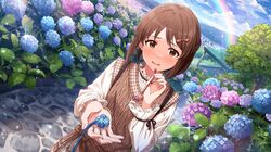  brown_eyes brown_hair dress hagiwara_yukiho idolmaster_million_live!_theater_days short_hair smile 