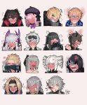  6+boys 6+girls ? ?? @_@ anger_vein angry antenna_hair asymmetrical_hair ayla:_brilliance_(punishing:_gray_raven) ayla_(punishing:_gray_raven) bandaid bandaid_on_face barcode barcode_tattoo bare_shoulders bianca:_veritas_(punishing:_gray_raven) bianca_(punishing:_gray_raven) black_beret black_bodysuit black_dress black_gloves black_hair black_headband black_hoodie black_horns black_jacket black_ribbon black_shirt blank_eyes blonde_hair blood blood_from_mouth blue_hoodie blue_ribbon blush bob_cut bodysuit bow bowtie braid camu_(punishing:_gray_raven) changyu_(punishing:_gray_raven) character_request chinese_clothes closed_eyes covering_own_mouth dress drill_hair facial_tattoo french_braid gloves grey_hair grin hair_between_eyes hair_over_eyes hair_ribbon headband headgear headphones headphones_around_neck highres hood hoodie horns hydraix_choi jacket kamui_(punishing:_gray_raven) karenina:_ember_(punishing:_gray_raven) karenina_(punishing:_gray_raven) lee:_entropy_(punishing:_gray_raven) lee_(punishing:_gray_raven) light_brown_hair liv:_luminance_(punishing:_gray_raven) liv_(punishing:_gray_raven) long_hair lucia:_plume_(punishing:_gray_raven) lucia_(punishing:_gray_raven) mechanical_arms mechanical_parts multicolored_hair multiple_boys multiple_girls nanami:_pulse_(punishing:_gray_raven) nanami_(punishing:_gray_raven) nosebleed open_mouth parted_lips pink_hair pointing pointing_at_self punishing:_gray_raven purple_bow purple_bowtie red_eyes red_jacket redhead ribbon roland_(punishing:_gray_raven) selena:_tempest_(punishing:_gray_raven) selena_(punishing:_gray_raven) shirt short_hair shouting side_braid sidelocks signature single_horn single_mechanical_arm smile streaked_hair sweatdrop tattoo trembling twin_drills two-sided_fabric two-sided_jacket watanabe:_nightblade_(punishing:_gray_raven) watanabe_(punishing:_gray_raven) white_hair white_jacket 