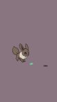  animated animated_gif artist_name aube_(aurore_peuffier) black_eyes brown_background eevee electricity english_commentary evolution evolutionary_stone jolteon no_humans pokemon pokemon_(creature) simple_background smelling walking 