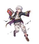  1boy aged_down fire_emblem fire_emblem_awakening fire_emblem_heroes highres non-web_source pants robin_(fire_emblem) robin_(male)_(child)_(fire_emblem) robin_(male)_(fire_emblem) solo torn_clothes torn_pants 