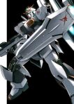  absurdres beam_rifle char&#039;s_counterattack energy_gun fin_funnels funnels_(gundam) green_eyes gundam highres mecha mobile_suit no_humans nu_gundam robot science_fiction shield takahashi_masaki v-fin weapon 