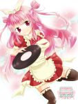 1girl beatmania cd long_hair red_dress red_eyes redhead umegiri_ameto