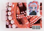  1girl absurdres agent_8_(splatoon) barcode black_jacket expressionless grey_eyes highres jacket looking_at_viewer octoling octoling_girl octoling_player_character redhead solo splatoon_(series) splatoon_2 splatoon_2:_octo_expansion suction_cups tentacle_hair tentacles upper_body zicbx 