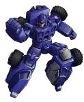  assault_visor character_request clenched_hands english_commentary looking_at_viewer marcelo_matere mecha mecha_focus no_humans robot simple_background transformers wheel white_background 