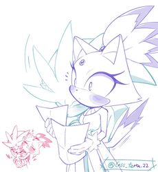  blaze_the_cat blush cass_terra_22 couple furry furry_female furry_male hetero highres hug hug_from_behind silver_the_hedgehog simple_background sonic_(series) 