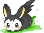  animal_focus black_eyes blush closed_mouth emolga flower flying_squirrel fuujii happy looking_at_viewer lying no_humans on_stomach pink_flower pokemon pokemon_(creature) simple_background simple_flower smile solo squirrel white_background 