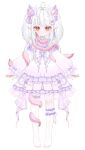  1girl :3 absurdres animal_ears asymmetrical_legwear bow clothing_cutout dragon_horns dress dress_bow extra_ears frilled_dress frilled_socks frills fuer_(stardust_project) full_body highres horns kneehighs long_hair long_sleeves looking_at_viewer no_shoes official_art orange_eyes pink_dress pointy_ears puffy_long_sleeves puffy_sleeves purple_bow short_dress shoulder_cutout single_sock single_thighhigh socks solo standing stardust_project straight-on tachi-e tentacles thigh-highs transparent_background two_side_up uneven_legwear virtual_youtuber white_bow white_hair white_socks white_thighhighs 