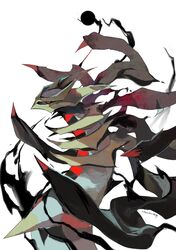  black_sclera colored_sclera giratina giratina_(origin) glowing glowing_eyes highres kamikiririp no_humans pokemon pokemon_(creature) pokemon_dppt red_eyes solo white_background 