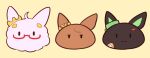  :3 animal_ears animalization bandaid bandaid_on_cheek bandaid_on_face biwa_hayahide_(umamusume) brown_background chibi closed_mouth glasses gomashio_(goma_feet) hair_ornament hairclip narita_taishin_(umamusume) red-framed_eyewear semi-rimless_eyewear simple_background umamusume under-rim_eyewear winning_ticket_(umamusume) |_| 