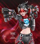  alternate_universe artist_name artist_request black_lips chest_harness commission dark_persona dual_wielding goggles harness highres holding holding_weapon instagram_username mirrorwatch_tracer operative_oxton overwatch overwatch_2 red-tinted_eyewear red_goggles red_scarf scarf signature spiky_hair tagme tinted_eyewear tracer_(overwatch) weapon 