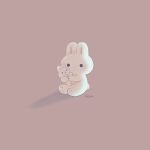  :x animal_focus ayu_(mog) black_eyes closed_mouth dot_mouth full_body holding holding_stuffed_toy no_humans original pink_background rabbit shadow signature simple_background sitting solid_circle_eyes solo stuffed_animal stuffed_rabbit stuffed_toy 