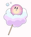 colored_skin cotton_candy food food_on_face kirby:_star_allies kirby_(series) lena18 no_humans purple_skin simple_background solid_oval_eyes solo stick void_(kirby) void_soul void_termina white_background