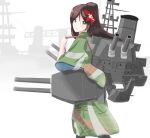 1girl amagi_(azur_lane) amagi_(kantai_collection) kantai_collection kimono long_hair namesake turret