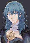  1girl 1inuinuinui1 byleth_(female)_(fire_emblem) byleth_(fire_emblem) closed_mouth fire_emblem fire_emblem:_three_houses green_eyes green_hair highres long_hair looking_at_viewer messy_hair portrait solo turtleneck 